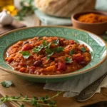 Coaltana recipe served on a rustic plate with fresh herbs and a spoon, in a cozy kitchen setting.